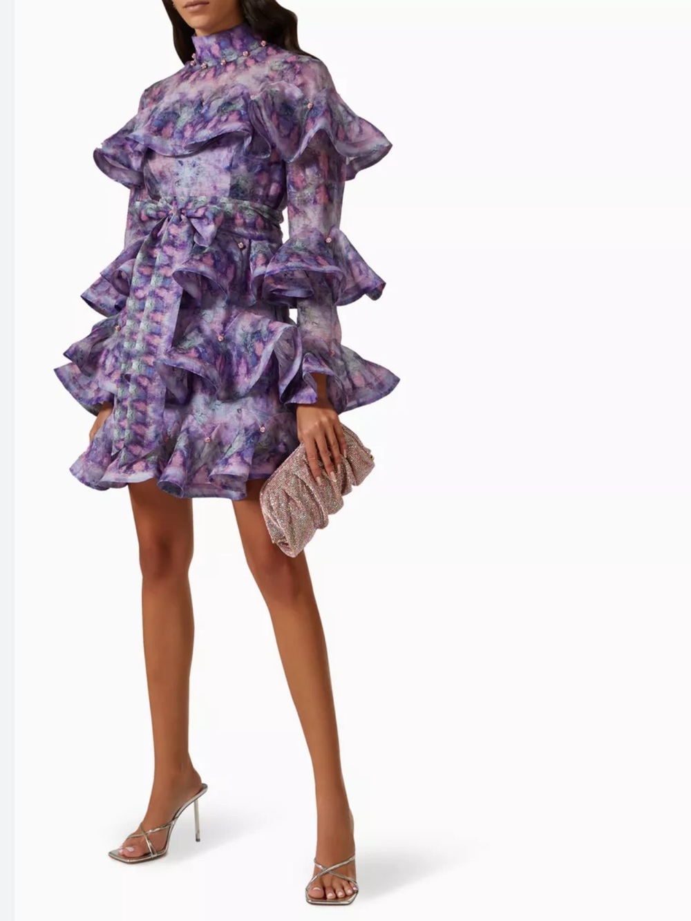 Zimmerman Ruffle Tiered Dress with Belt - Picture 3 of 13